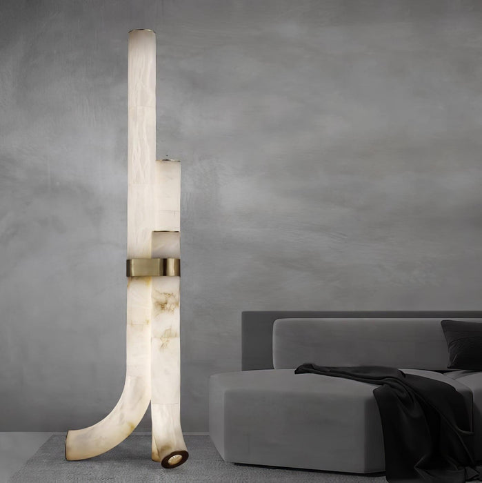 Piped Alabaster Floor Lamp - Simprolos