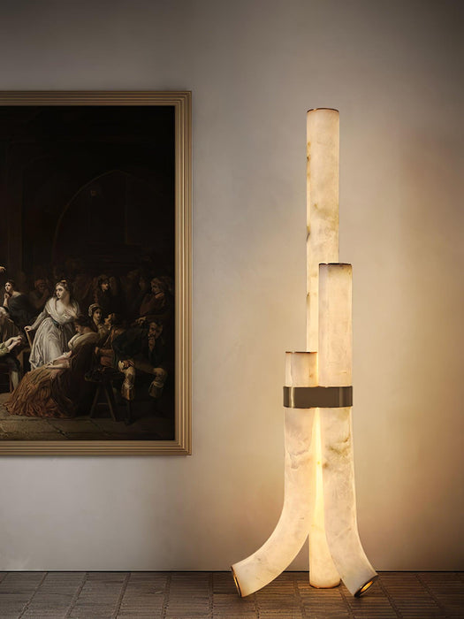 Piped Alabaster Floor Lamp - Simprolos
