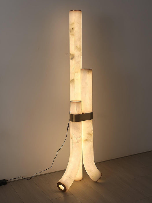 Piped Alabaster Floor Lamp - Simprolos