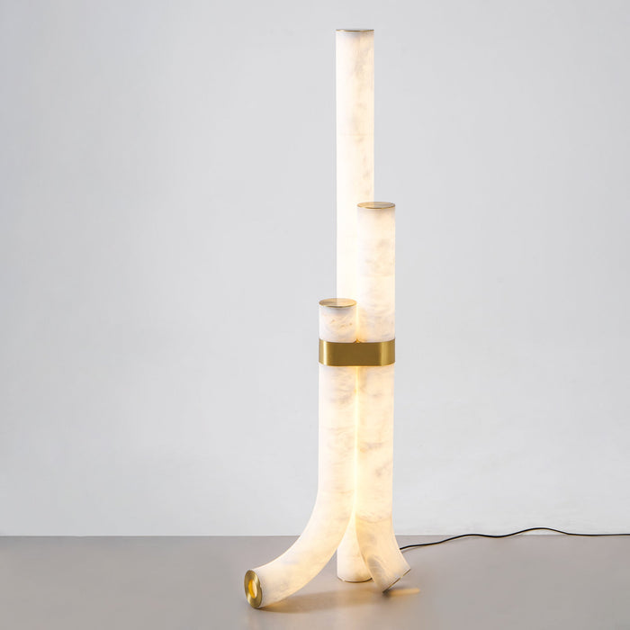 Piped Alabaster Floor Lamp - Simprolos
