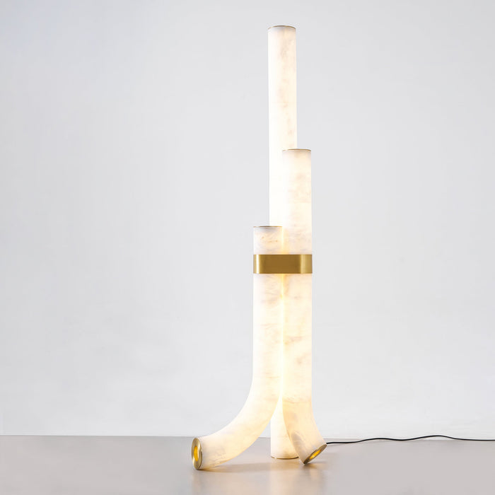 Piped Alabaster Floor Lamp - Simprolos