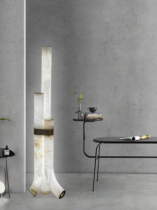 Piped Alabaster Floor Lamp - Simprolos