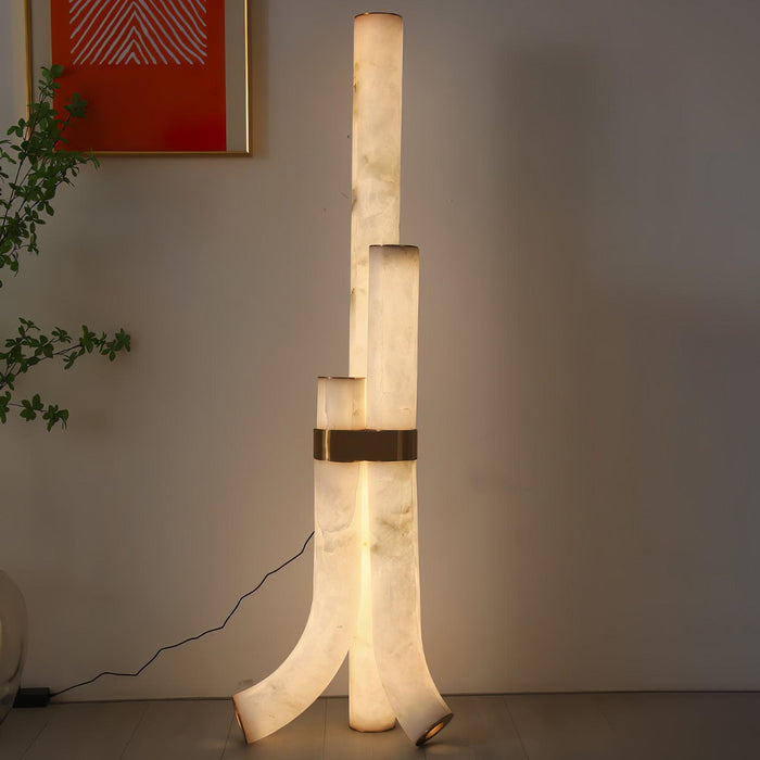 Piped Alabaster Floor Lamp - Simprolos
