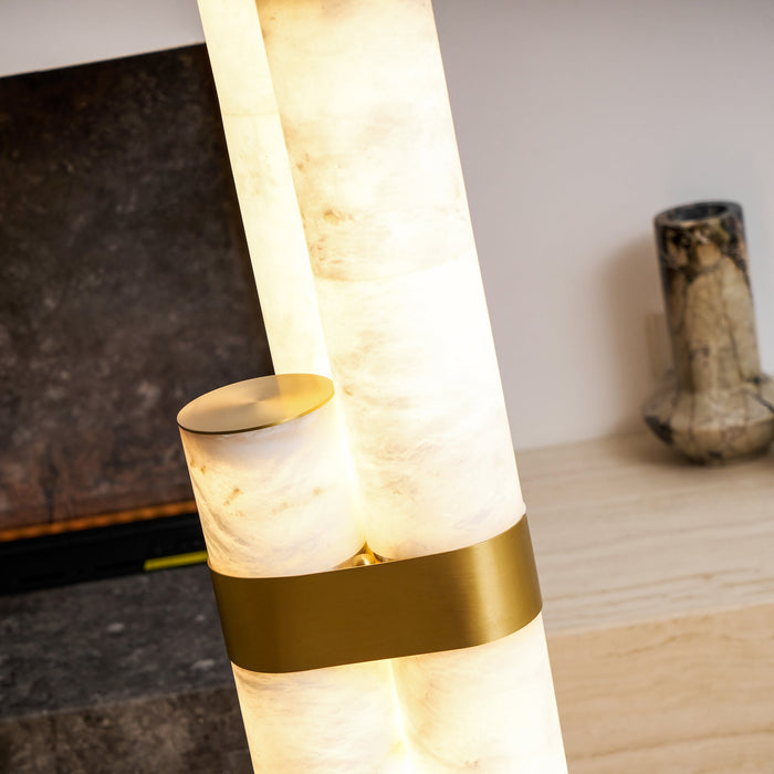 Piped Alabaster Floor Lamp - Simprolos