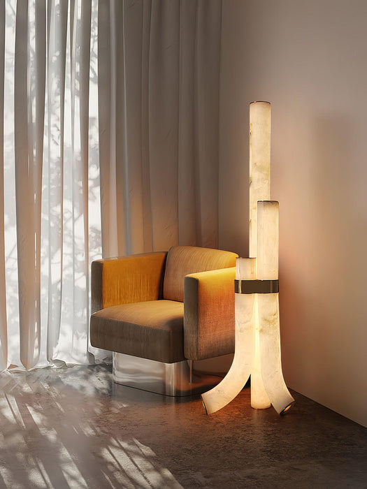 Piped Alabaster Floor Lamp - Simprolos