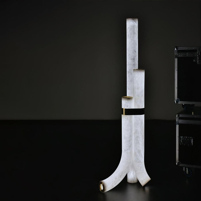 Piped Alabaster Floor Lamp - Simprolos