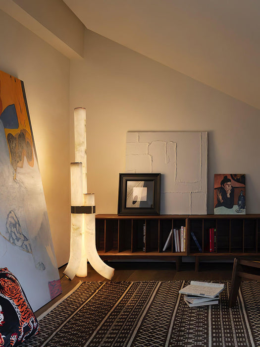 Piped Alabaster Floor Lamp - Simprolos