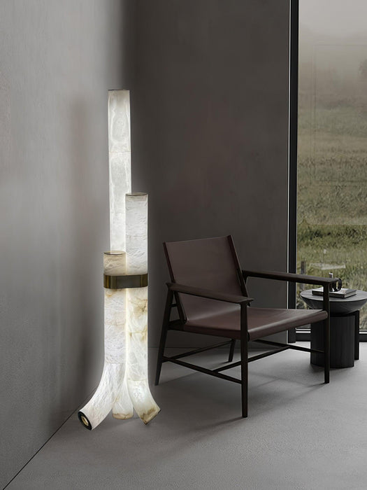 Piped Alabaster Floor Lamp - Simprolos