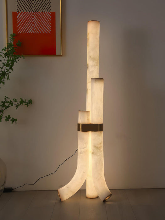 Piped Alabaster Floor Lamp - Simprolos