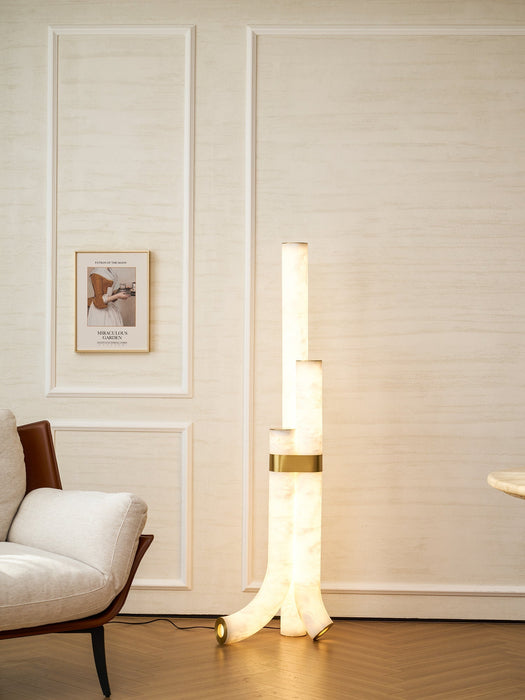 Piped Alabaster Floor Lamp - Simprolos