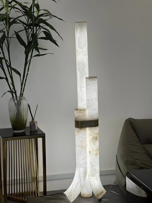 Piped Alabaster Floor Lamp - Simprolos