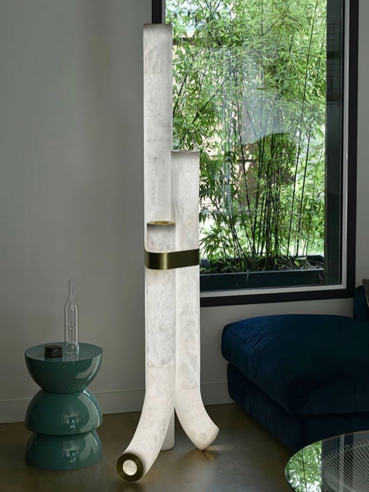 Piped Alabaster Floor Lamp - Simprolos