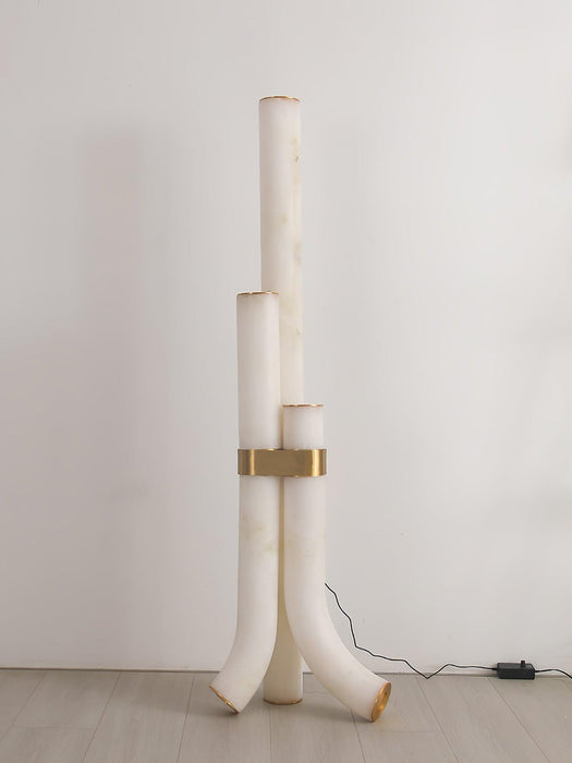 Piped Alabaster Floor Lamp - Simprolos