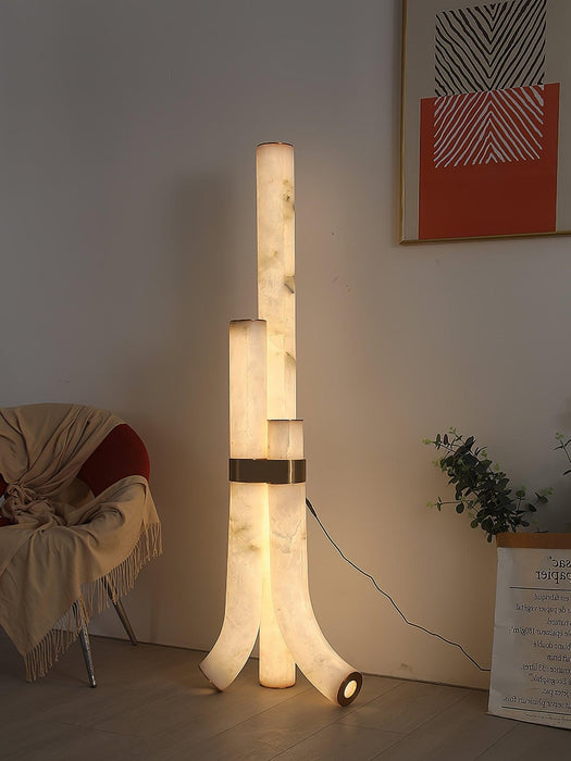 Piped Alabaster Floor Lamp - Simprolos