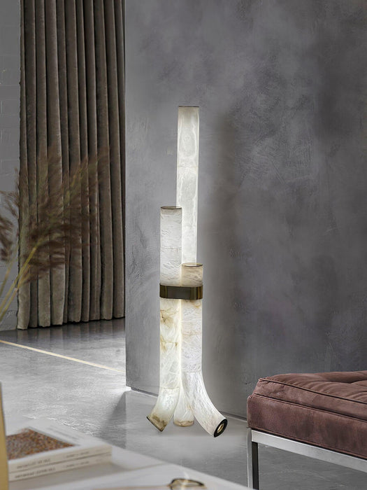 Piped Alabaster Floor Lamp - Simprolos