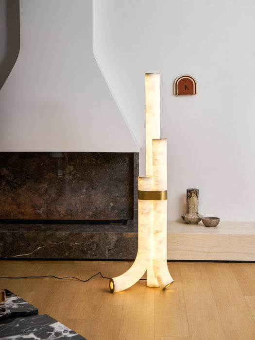 Piped Alabaster Floor Lamp - Simprolos