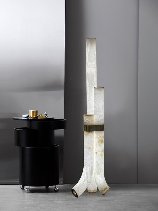 Piped Alabaster Floor Lamp - Simprolos