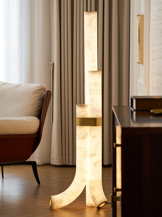 Piped Alabaster Floor Lamp - Simprolos