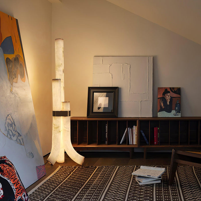 Piped Alabaster Floor Lamp - Simprolos