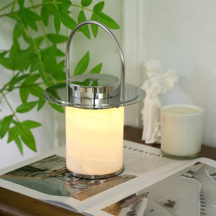 Pod Portable Rechargeable Alabaster Table Lamp - Simprolos