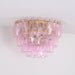 Poliedri Glass Pink Ceiling Light - Simprolos