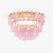 Poliedri Glass Pink Ceiling Light - Simprolos