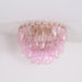 Poliedri Glass Pink Ceiling Light - Simprolos