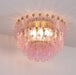 Poliedri Glass Pink Ceiling Light - Simprolos
