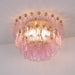 Poliedri Glass Pink Ceiling Light - Simprolos