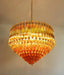 Prism Amber Glass Chandelier - Simprolos
