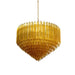 Prism Amber Glass Chandelier - Simprolos
