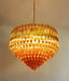 Prism Amber Glass Chandelier - Simprolos