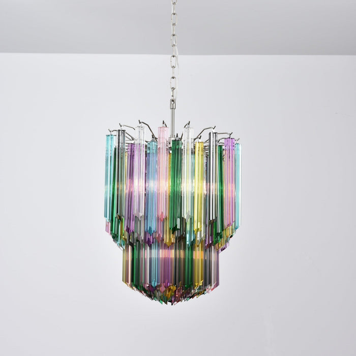 Prismatic Glass Colorful Chandelier - Simprolos