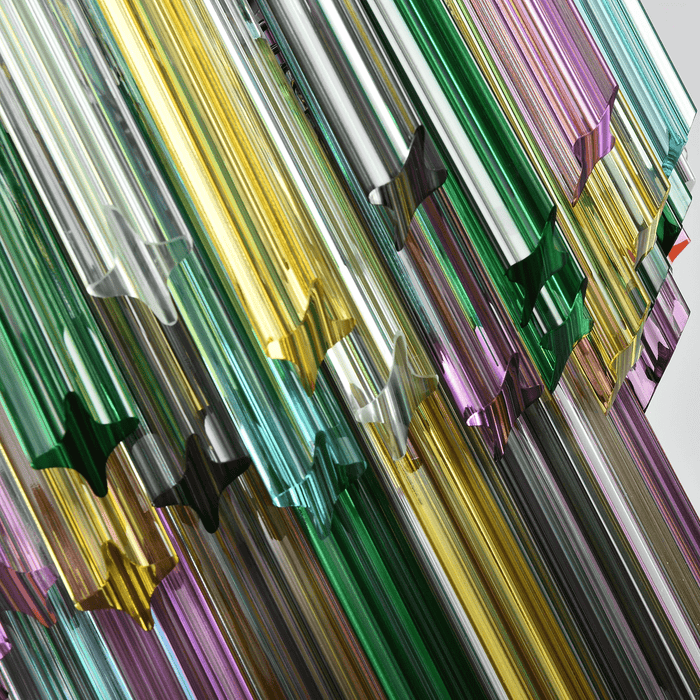 Prismatic Glass Colorful Chandelier - Simprolos