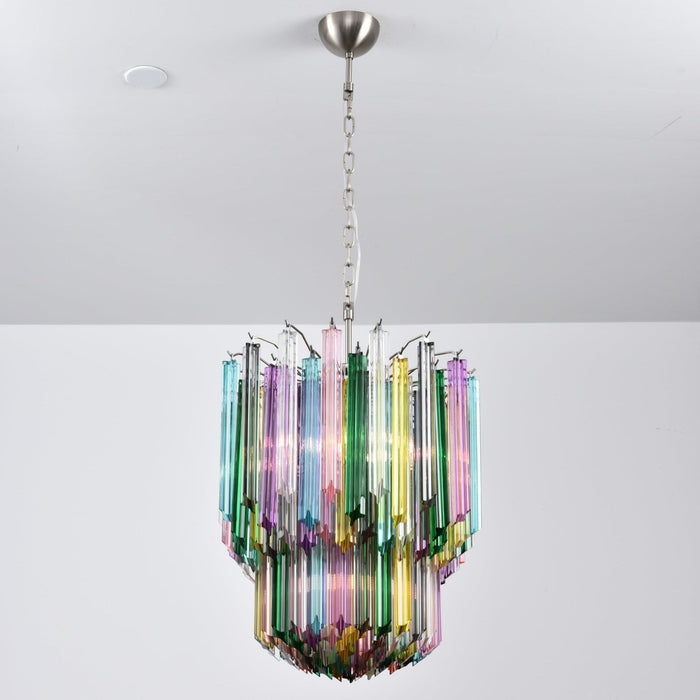 Prismatic Glass Colorful Chandelier - Simprolos