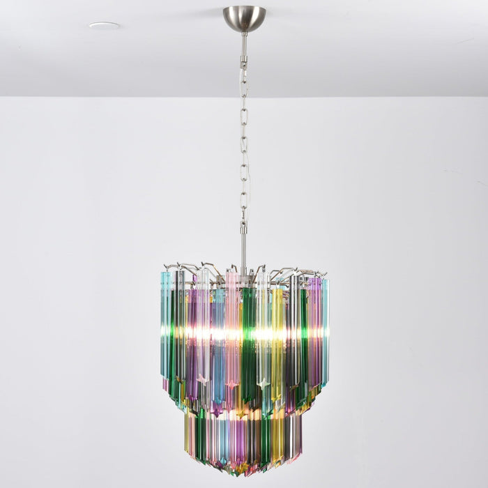 Prismatic Glass Colorful Chandelier - Simprolos