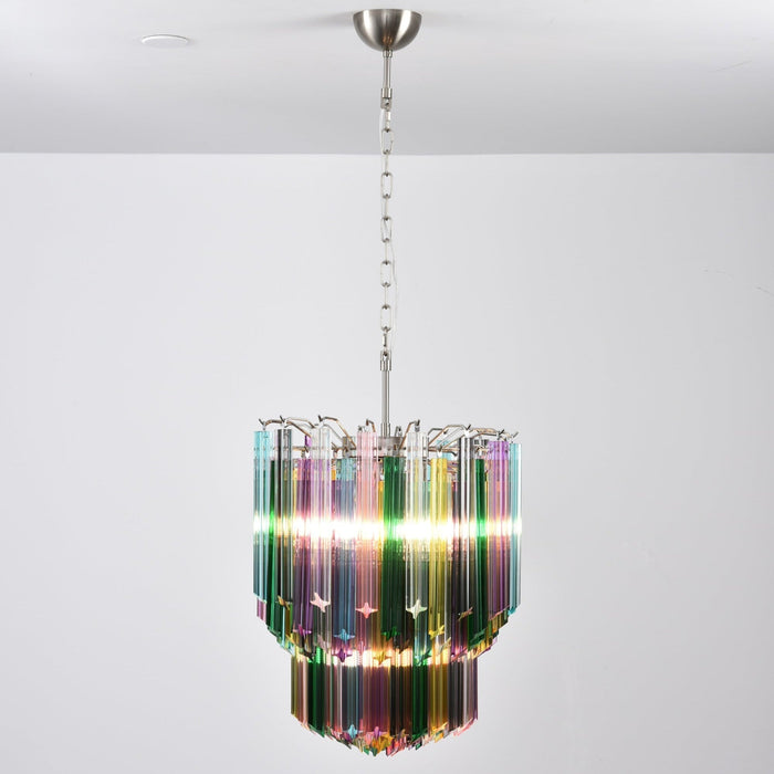 Prismatic Glass Colorful Chandelier - Simprolos