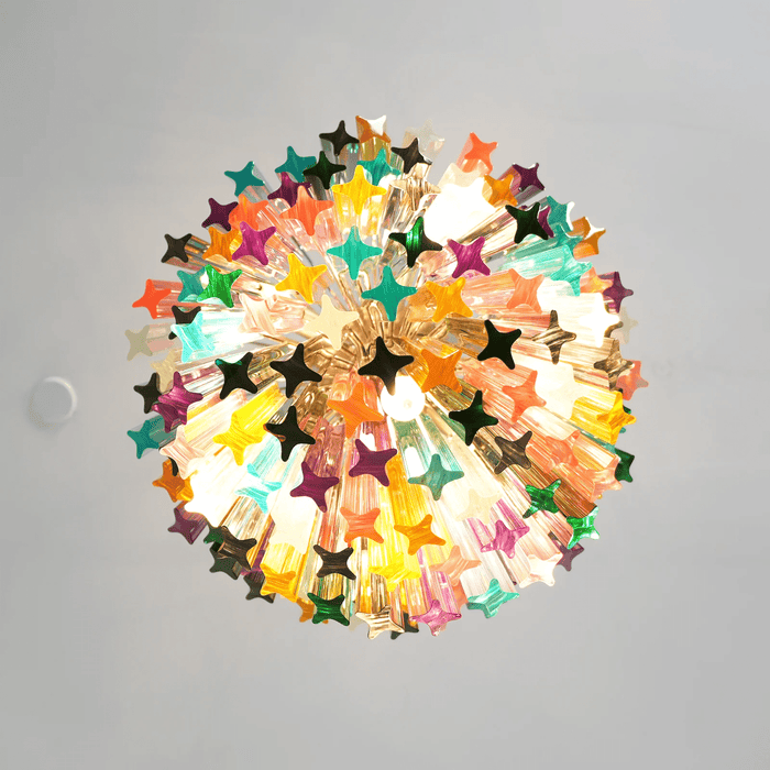 Prismatic Glass Colorful Chandelier - Simprolos