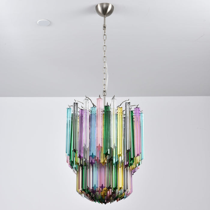Prismatic Glass Colorful Chandelier - Simprolos