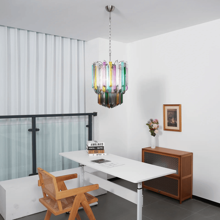 Prismatic Glass Colorful Chandelier - Simprolos