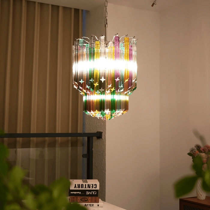 Prismatic Glass Colorful Chandelier - Simprolos