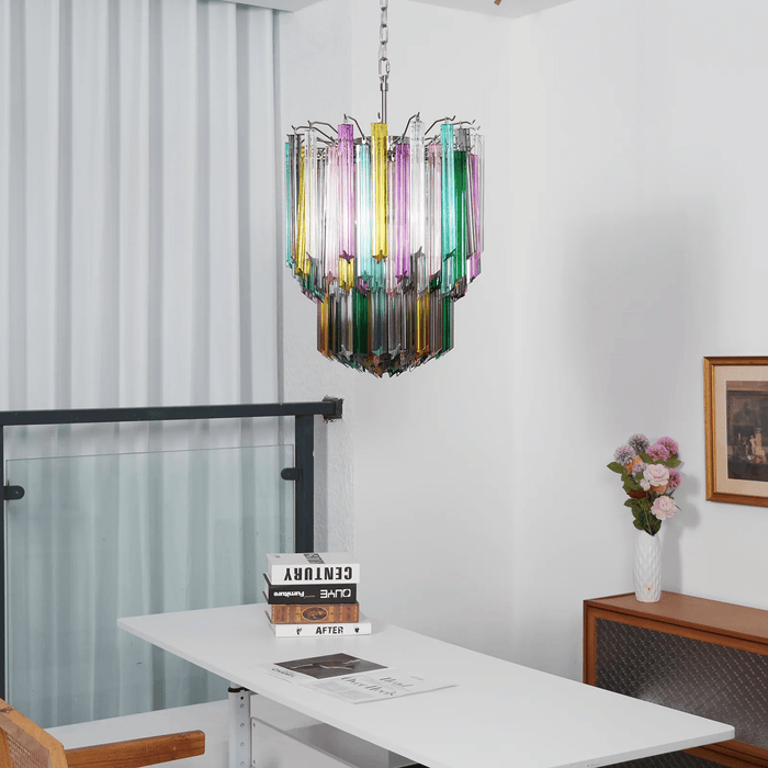 Prismatic Glass Colorful Chandelier - Simprolos