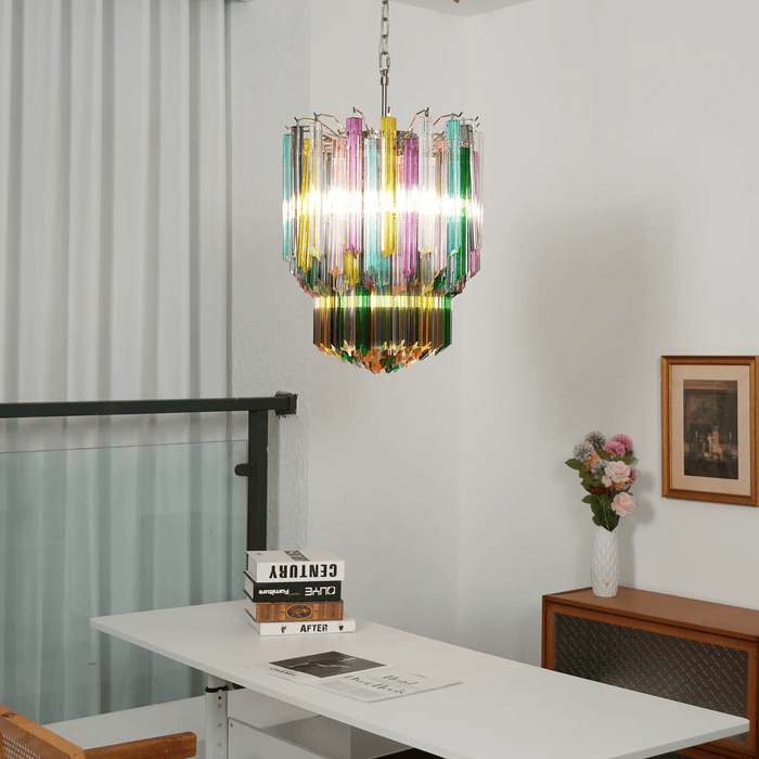 Prismatic Glass Colorful Chandelier - Simprolos