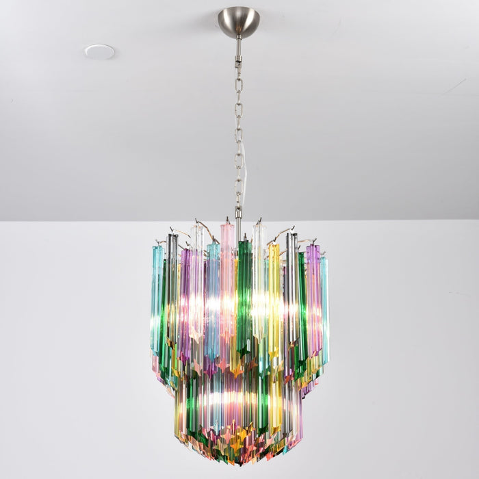 Prismatic Glass Colorful Chandelier - Simprolos