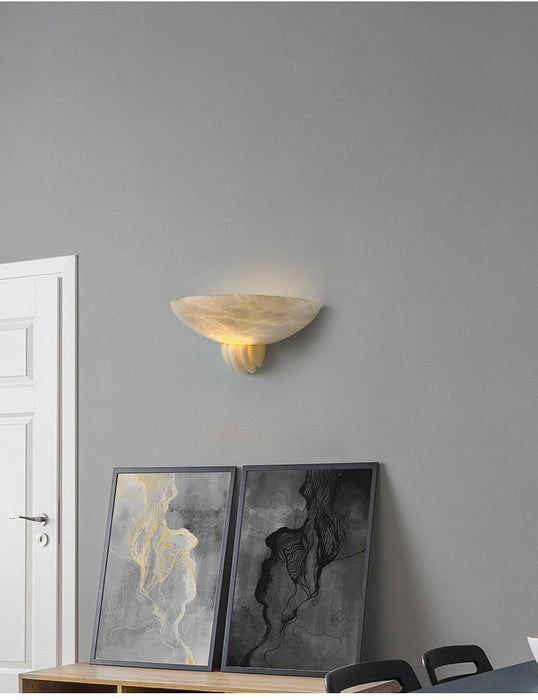 Rare Alabaster Wall Sconce - Simprolos