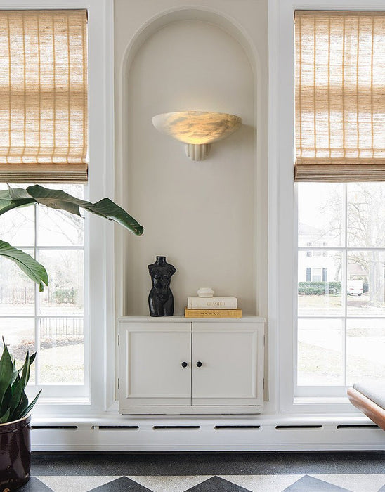 Rare Alabaster Wall Sconce - Simprolos