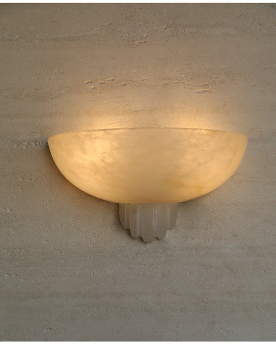 Rare Alabaster Wall Sconce - Simprolos