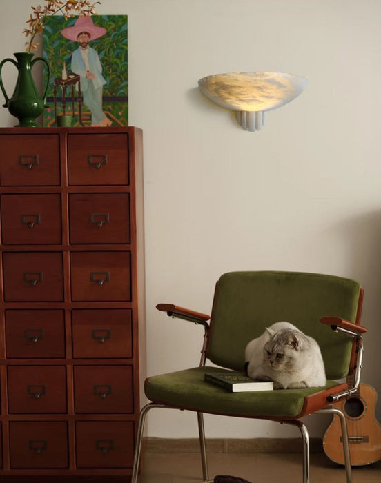 Rare Alabaster Wall Sconce - Simprolos