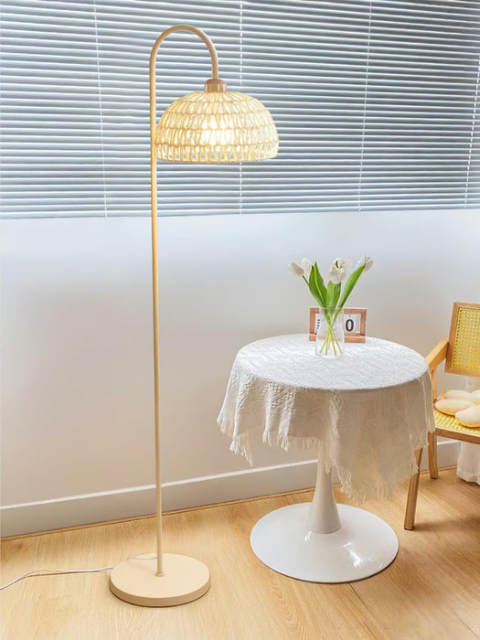 Rattan Arch Floor Lamp Simprolos