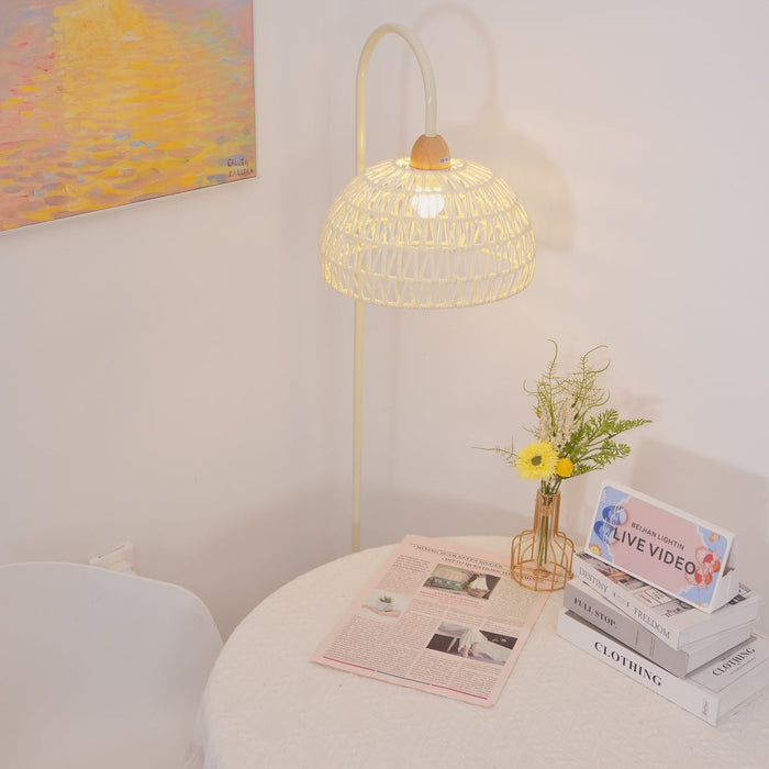 Rattan Arch Floor Lamp Simprolos